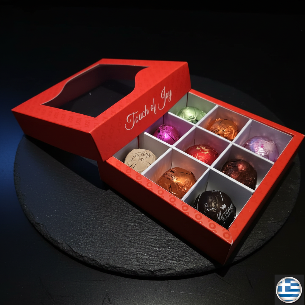 Praline Grecești cu Ciocolată cu Lapte și Gem 400Gr – Touch of Joy