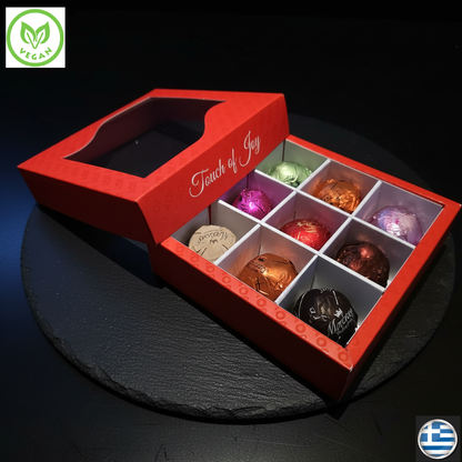 Praline Grecești cu Ciocolata Neagra Vegane cu Gem (De Post) 450Gr