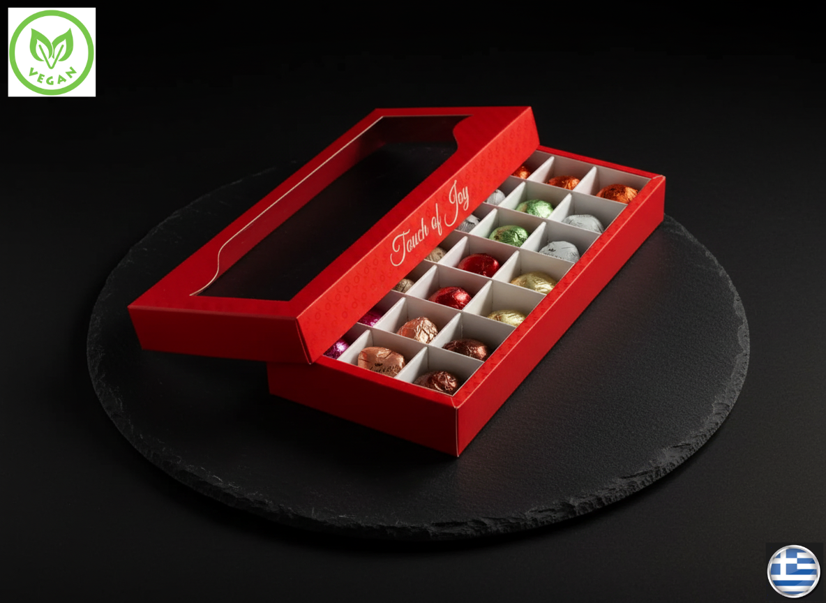 Praline Grecești cu Ciocolata Neagra Vegane cu Gem (De Post) 1Kg