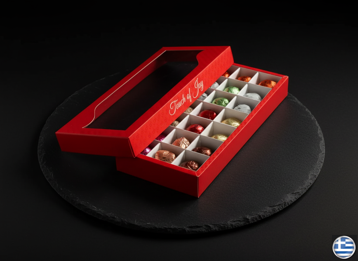 Bomboane Grecești cu Ciocolată cu Lapte și Gem