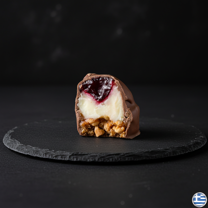 Bomboane Grecești cu Ciocolată cu Lapte și Gem