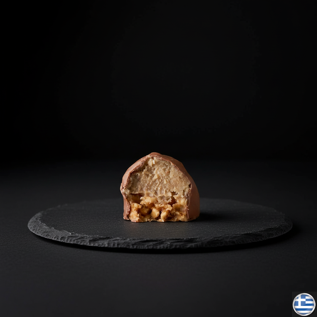 Bomboane Grecești cu Ciocolată cu Lapte și Gem