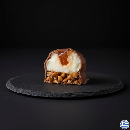 Bomboane Grecești cu Ciocolată cu Lapte și Gem