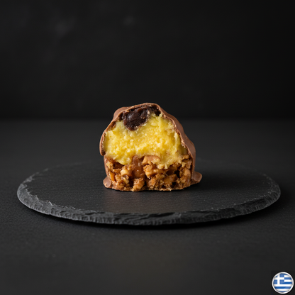 Bomboane Grecești cu Ciocolată cu Lapte și Gem